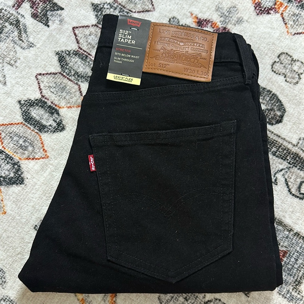 Levi’s black 512 slim taper jeans